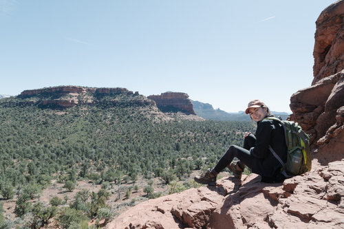 Portrait of Olivia hiking in Arizona